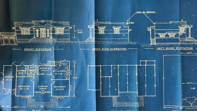 The home comes with original blueprints dating back to 1948, and plans for the extension built in 1966. Picture: Jason McNamara