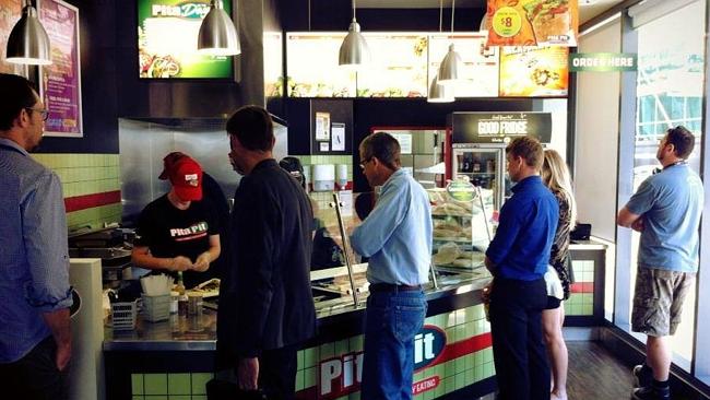 Fast-food outlet Pita Pit has come under fire for sacking workers via Facebook. Picture: Facebook. 