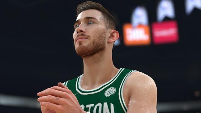 A screenshot of Gordon Hayward from NBA 2K18.