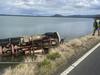 Truck in water blocks Sorell causeway