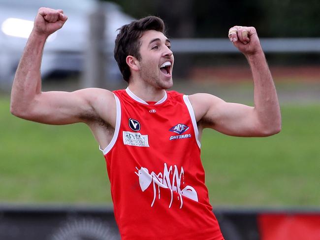 Jack Sammartino helped himself to five goals for Preston Bullants. Picture: Mark Dadswell