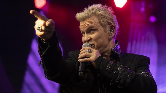 Billy Idol performs on the AO Live Stage. Picture: Fiona Hamilton<br/>