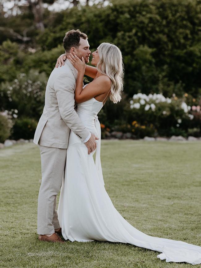 Cassie Boak and Anthony Biemans tied the knot on March 10 among family and friends. Picture: Captured by Georgie