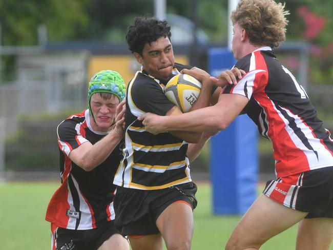 QLD Rugby Union State Championships (17-18 years boys) at the Townsville Sports Precinct. Saturday May 24. Wide Bay against Capricorn. Picture: Evan Morgan