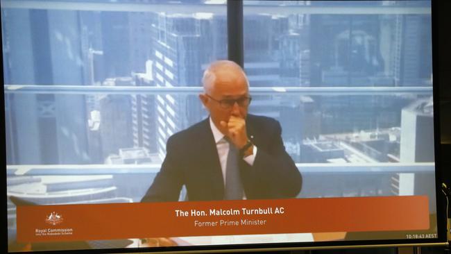 Former prime minister Malcolm Turnbull also gave evidence. Picture: NCA NewsWire/Tertius Pickard