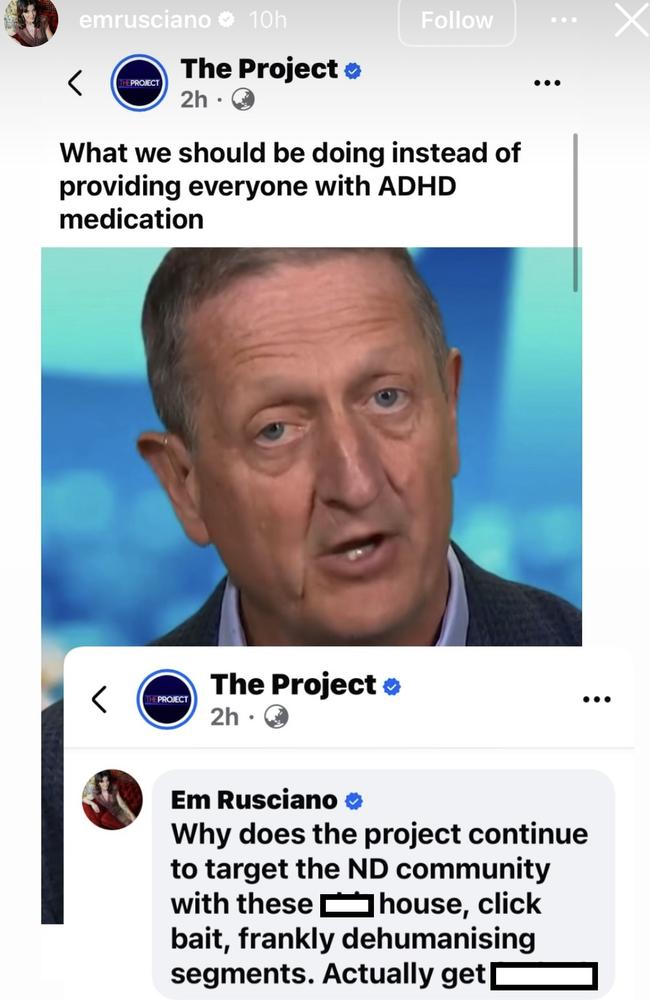 Rusciano publicly slammed the show. Picture: Instagram