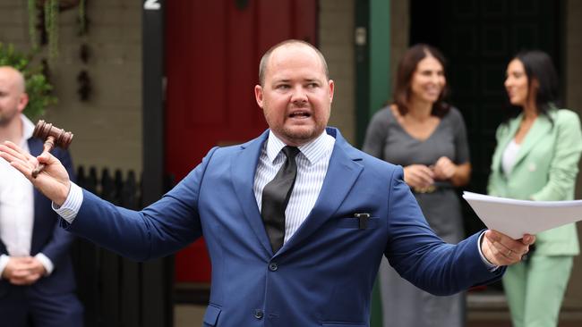 Auctioneer Ricky Briggs during a Sydney auction at last weekend. Picture: Tim Hunter.