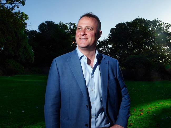 Liberal candidate for Goldstein Tim Wilson poses for a photo at at the historic Brighton homestead Billilla Mansion. on Tuesday 6 May 2025. Photo Luis Enrique Ascui