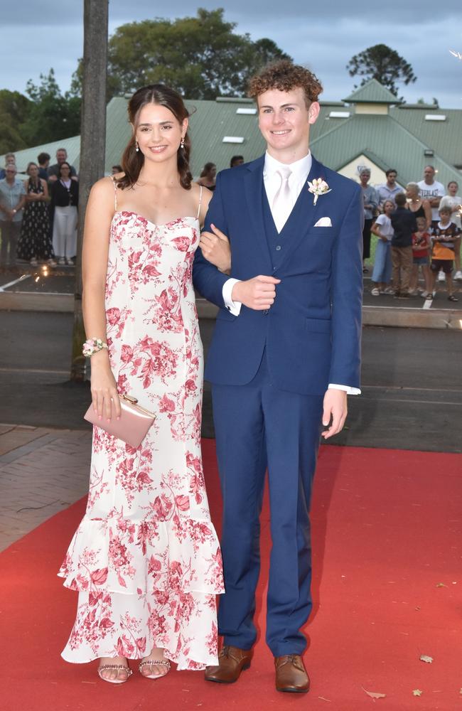 Grace Vanzella and TAS graduate Adam Bryant at the Toowoomba Anglican School formal on November 17, 2023. Photo: Jarrard Potter.