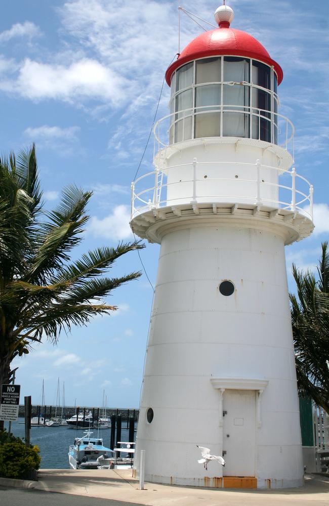 The lighthouse from Pine Islet now rests at the Mackay Marina. Picture: williwonker (Flickr)