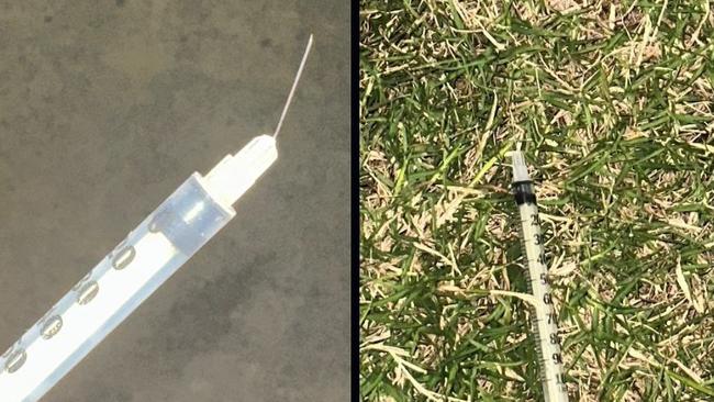 An increase in used needles have been found at Clifford Park in Goonellabah, in recent months. Photo: supplied.