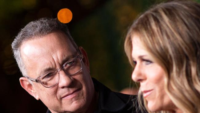 Hanks and his wife Rita both contracted the virus earlier in the year. Picture: Valerie Macon/AFP