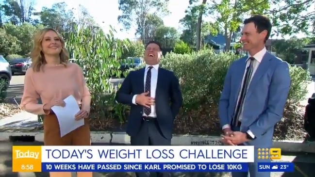 Karl Stefanovic unveils 8kg weight loss (Today Show)