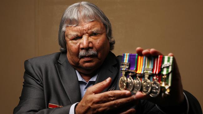 Dave Cook, a Stolen Generations Aboriginal man, served two tours of Vietnam. Picture: Adam Taylor.