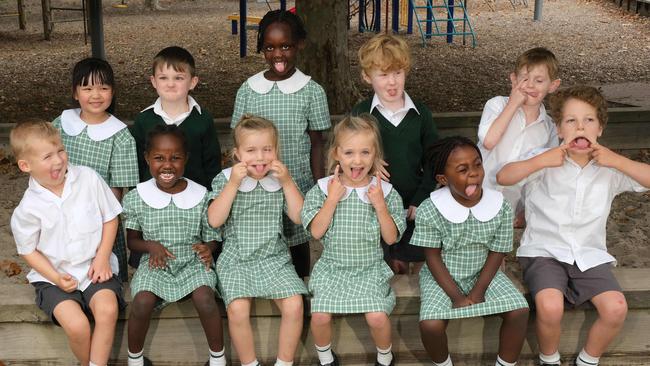 Covenant College Bell Post Hill. “Fabulous Dolphins“ Back Row: Mila Chan, Leo Nauta, Sarah Door, Solomon Lawson, Harry Mahon Front Row: Henry Horman, Nyedhiel Gach, Evie Williams, Audrey Hardgrave, Muku Nyanhanda, Zach Stronebrink Picture Mark Wilson