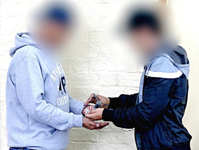 Drug dealers are plying their illegal trade in plain sight. Picture: Alex Coppel