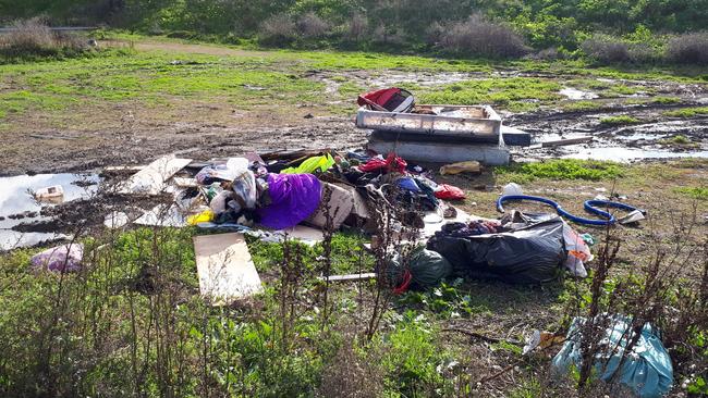 Illegal dumping in Onkaparinga district in 2018. Picture: supplied