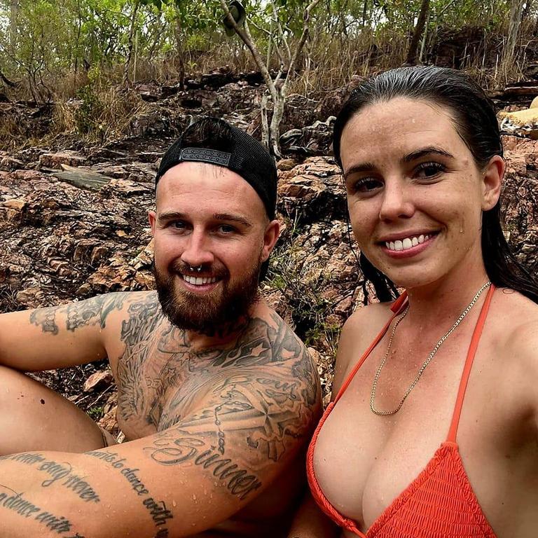 Darwin anti-crime rally organiser Sade Dobson and former Rebels outlaw motorcycle club president Andy Summerfield. Picture: Facebook