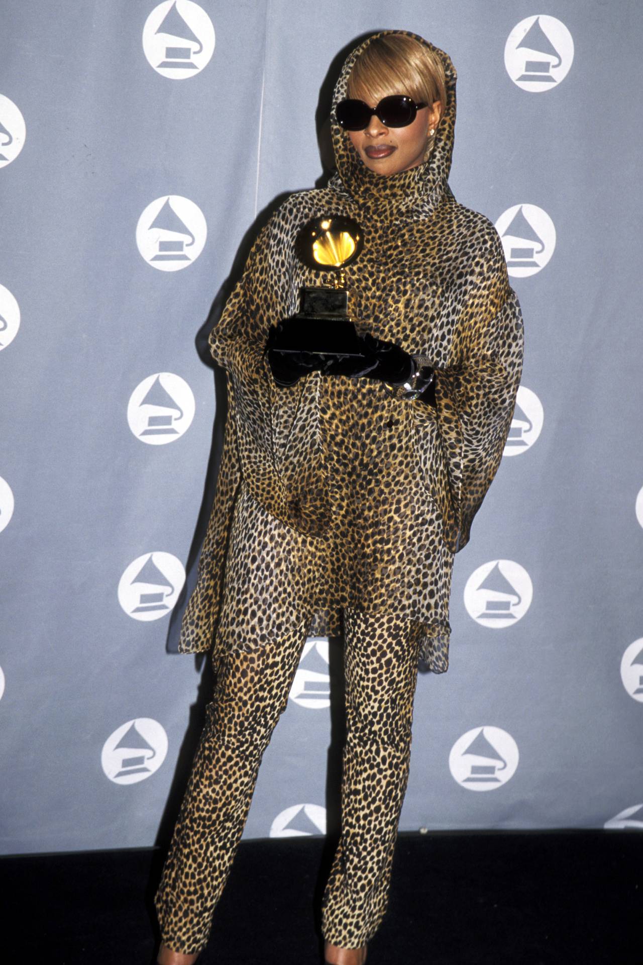 <h2>1996 – Mary J. Blige</h2><p>Leopard is divisive enough on its own, so wearing it head-to-toe—down to gloves and with a hood involved—is statement-making material. Mary J. Blige, always a fashion pioneer, tried such an outfit on for size while at the <a href="https://www.vogue.com.au/culture/red-carpet/grammys-2022-red-carpet-celebrity-fashion/image-gallery/df8bcdbdc6a2de51140e06b2d6b166c5" target="_blank" rel="noopener">Grammys</a> in 1996 and made fashion history. </p>