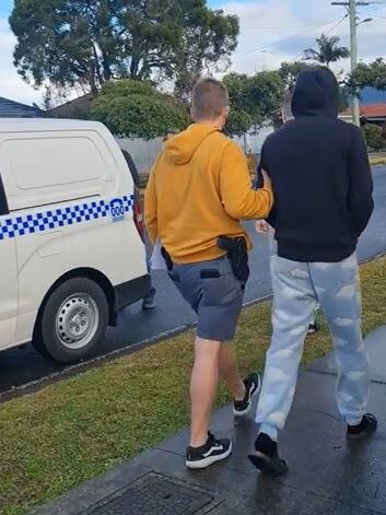 The man was taken to Lake Illawarra Police Station. Picture: NSW Police/Supplied