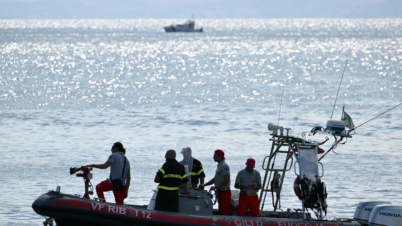 The Bayesian was anchored 700m from port when it was struck by a waterspout. Picture: Alberto Pizzoli/AFP