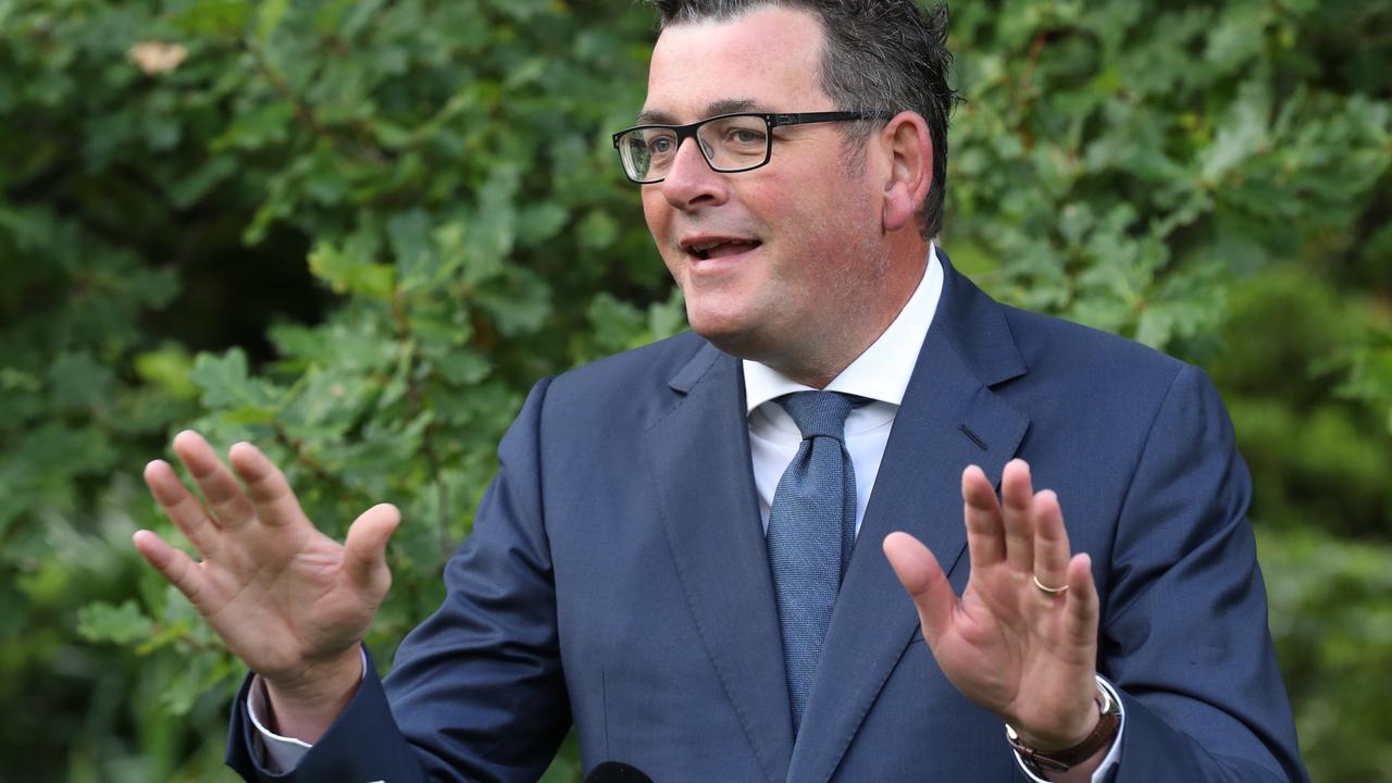 Premier, Daniel Andrews announces a bill to extend the state of emergency until December 15. Picture: NCA NewsWire/ David Crosling