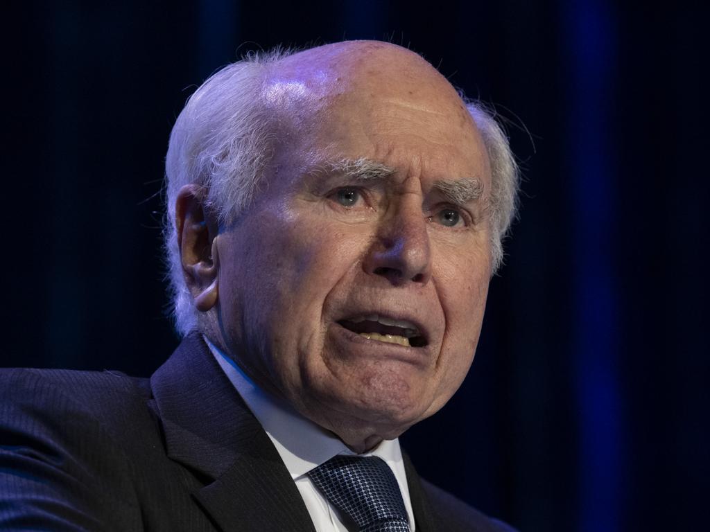 Former Prime Minister John Howard speaking during a Leadership Matters breakfast on April 12, 2022 in Perth, Australia. Picture: Matt Jelonek/Getty Images