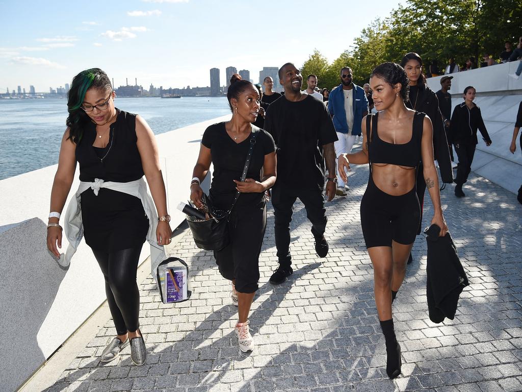 Kanye West and Teyana Taylor attend the Kanye West Yeezy Season 4 fashion show on September 7, 2016 in New York City. Picture: Getty