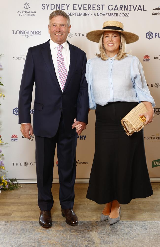 Richard Lavender and Sam Armytage are happy to travel Australia to take in the races. Picture: Richard Dobson