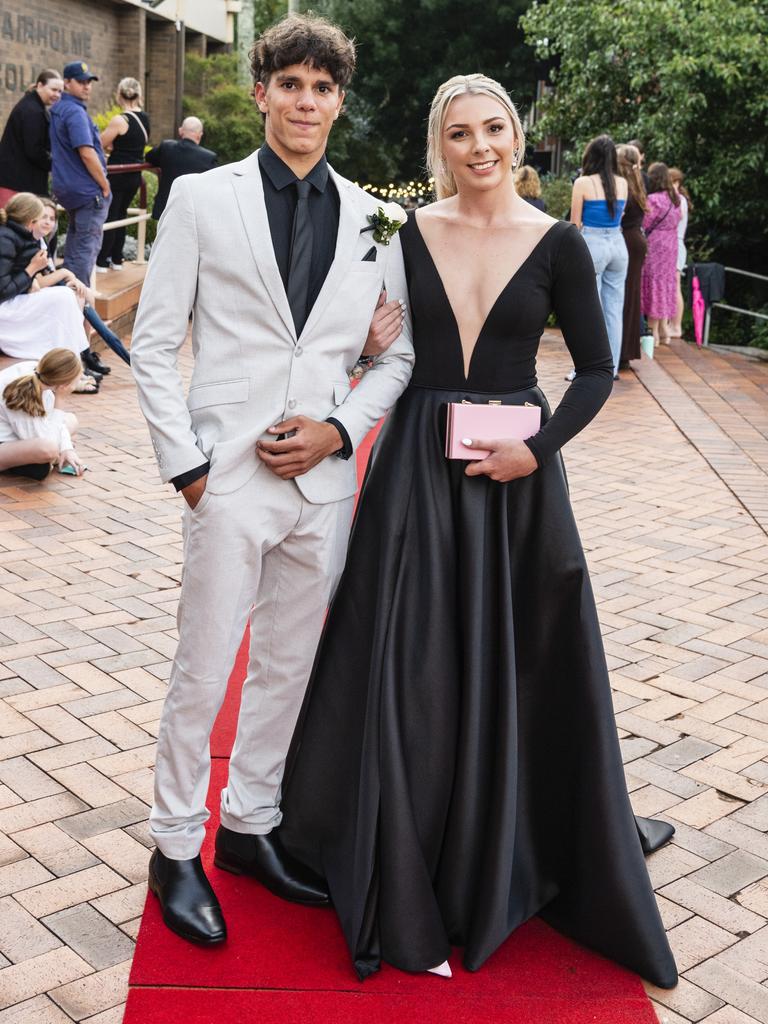 Chloe Southern and Jaydahn Hearn at Fairholme College formal, Wednesday, March 29, 2023. Picture: Kevin Farmer