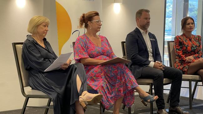 Division 13 candidates at the Southern Gold Coast Chamber of Commerce candidate debate on Wednesday, February 21, 2024. Picture: Paul Weston