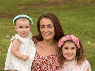 Ebony Gillett, who died last week, pictured with two of her three children. Picture: Contributed