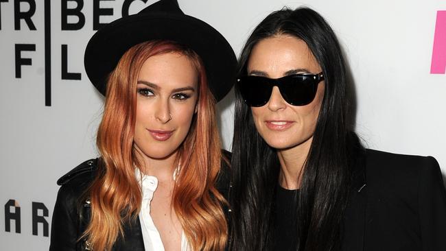 LOS ANGELES, CA - MAY 05: Actresses Rumer Willis (L) and Demi Moore attend the premiere of Tribeca Film's "Palo Alto" at the Directors Guild of America on May 5, 2014 in Los Angeles, California. (Photo by Kevin Winter/Getty Images)