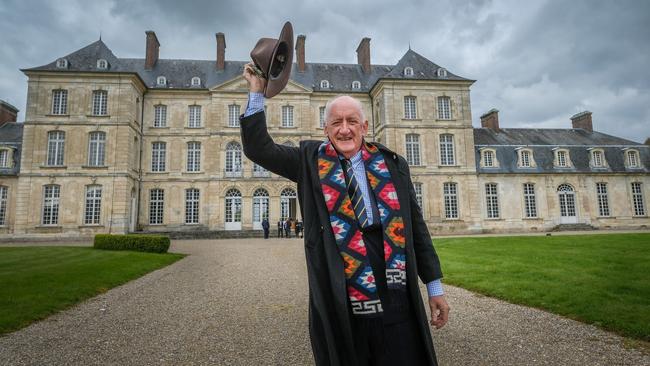 At Chateau Bertangles, Villers-Bretonneaux, France, for Anzac Day commemorations in 2016. Picture: Charles Miranda