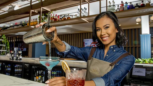 The new The Cavill Hotel Surfers Paradise, opening on Friday October 30. Bartender Kristine Gillingham. Picture: Jerad Williams