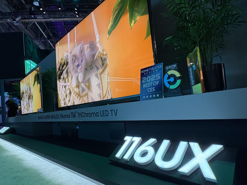 Hisense 116 inch TV to go on sale in Australia. Picture: Benedict Brook/news.com.au.