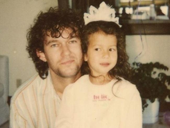 Jimmy Barnes with Mahalia in an old family photo. Picture: Supplied/ Jimmy Barnes, Instagram