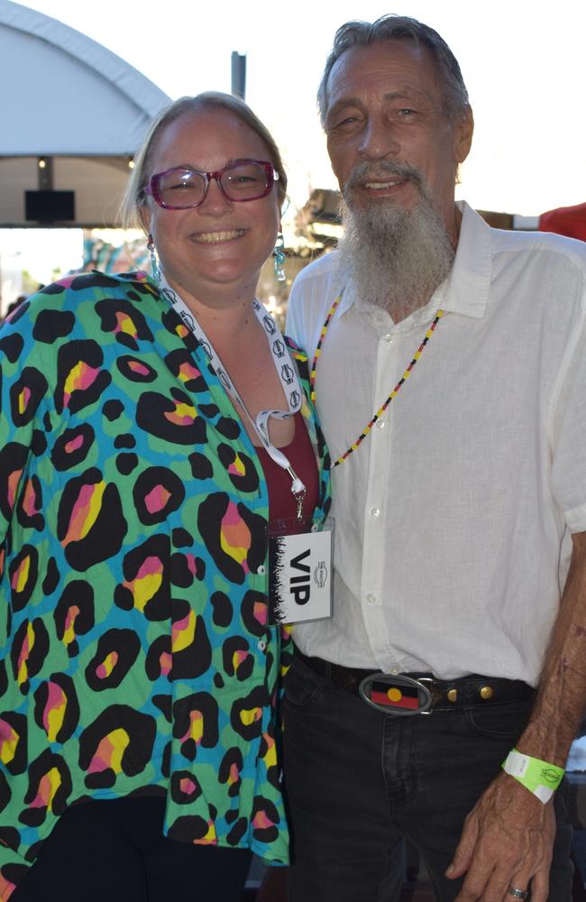 Sarah Howells and Uncle Kev Starkey at The Station's opening night.