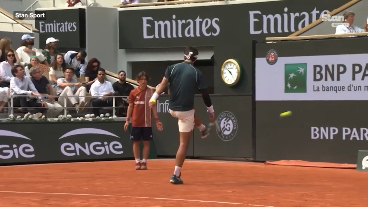 Tennis world erupts after star hits lineswoman with ball