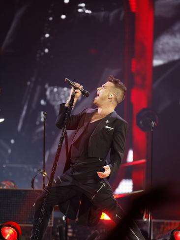 Robbie Williams kicks off the Australian leg of his Let Me Entertain You Tour at Perth Arena. PHOTO: MARIE NIRME