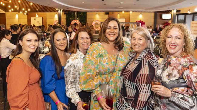 At Fitzy's Colour of Change luncheon are (from left) Sophie Stocker, April Long, Hilary Turner, Janelle Prior, Jane Degnian and Karen Canning raising funds for local breast cancer support, Thursday, May 26, 2022. Picture: Kevin Farmer