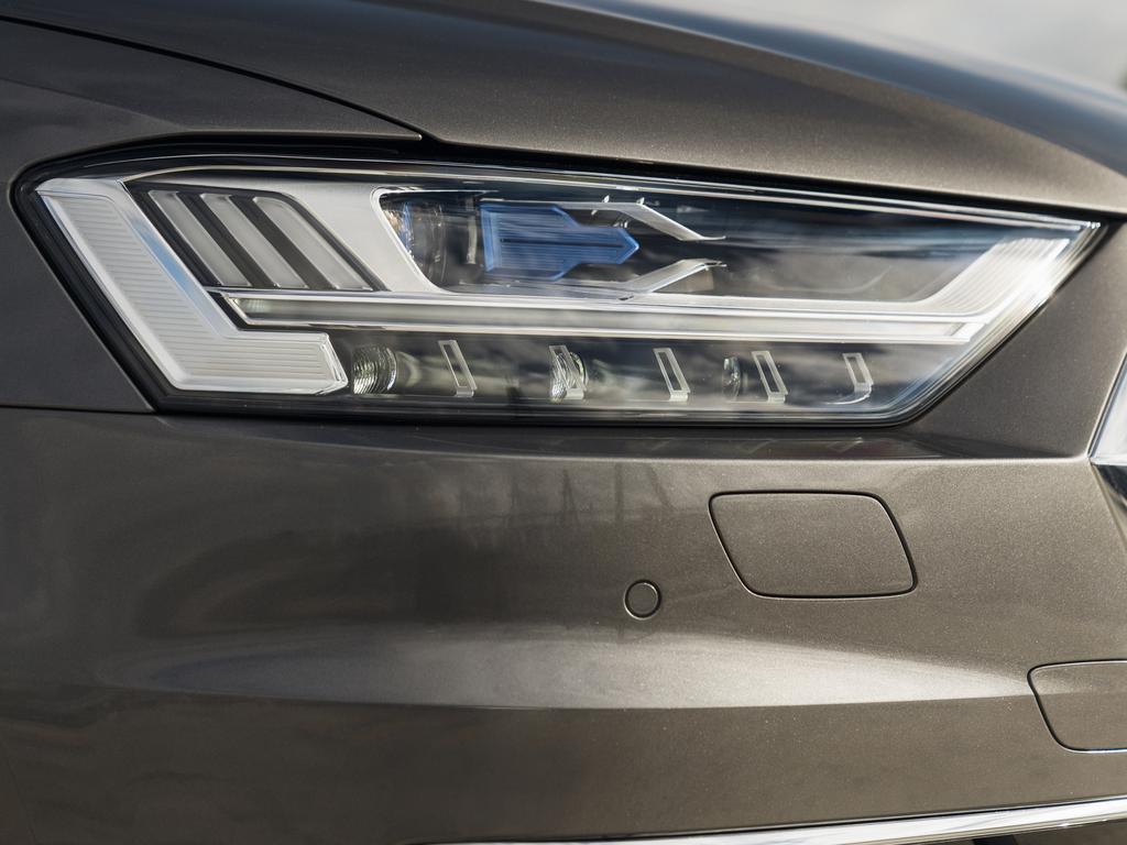 The A8’s matrix LED/laser headlamps, along with full-width OLED rear lamps, add $13,200.