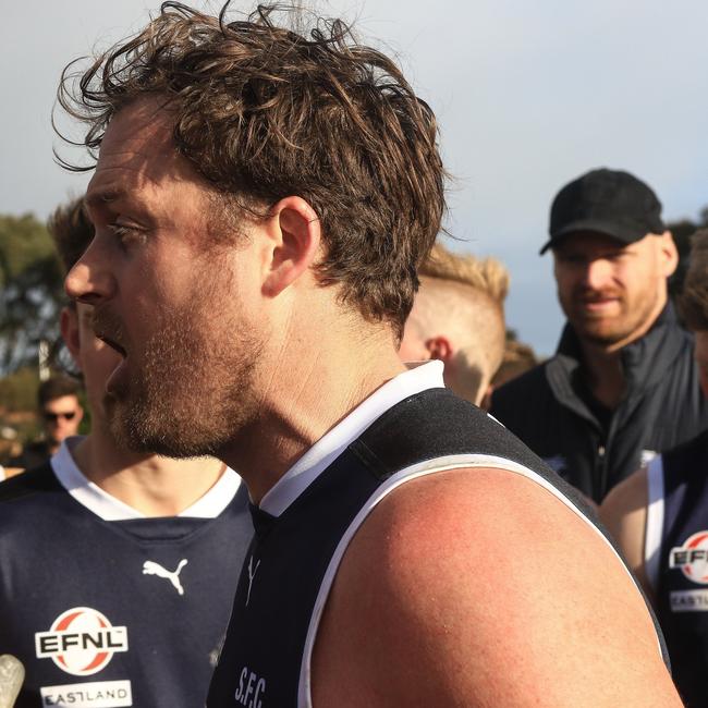 Silvan coach Trent Martin finished best afield for his role in the ruck. Picture: Davis Harrigan