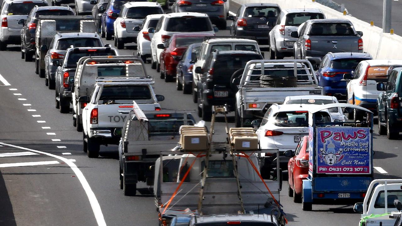 Traffic build up. Picture AAP/David Clark