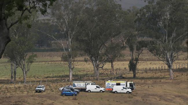 Scene of an ultralight aircraft crash near Maitland. Picture: Peter Lorimer