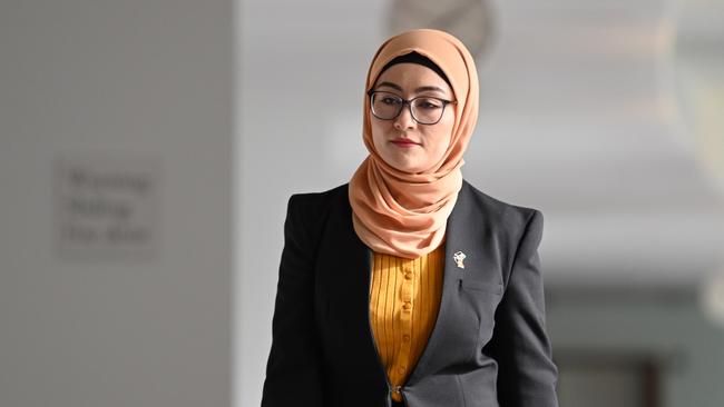 Senator Fatima Payman said she did not believe her values aligned with the government’s. Picture: NewsWire/ Martin Ollman