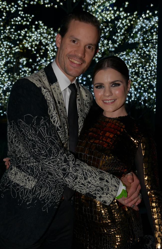 Chloe Bayliss and partner at the 2017 Channel Nine Logies Coffee Club after party. Picture: Channel Nine