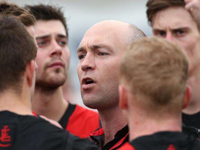 Dan Jordan will be in charge of Essendon’s VFL team again this year. Picture: Hamish Blair