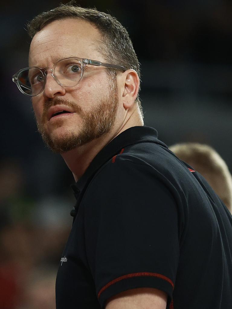 Jacob Jackomas was at the State Basketball Centre to watch girlfriend Lauren Nicholson play for Townsville. Picture: Getty Images