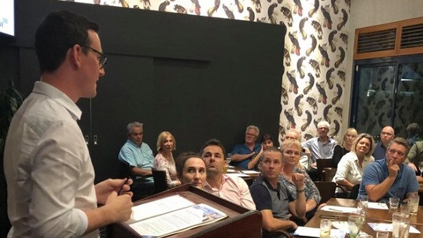 Gold Coast MP Sam O'Connor shouts beers at Arundel Tavern to talk about Coomera Connector and gets a decent turnout out. Instagram/Facebook: Sam O'Connor.